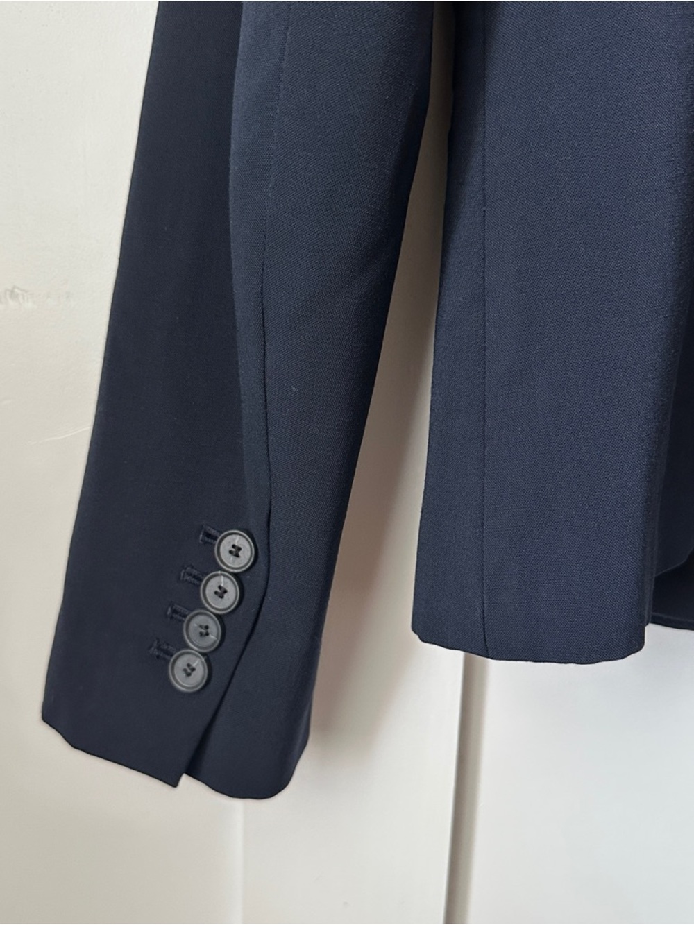 Ann Taylor Navy Two-Button Tailored Blazer - Picture 3 of 5